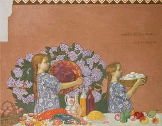 Grace, panel izquierdo de la decoración de la casa del artista en Perros-Guirac, 1908
